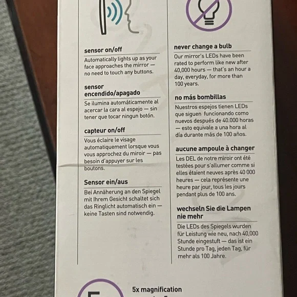 NEW Simplehuman Tru-Lux Light System Display Wall Mount Sensor Mirror - Picture 5 of 7